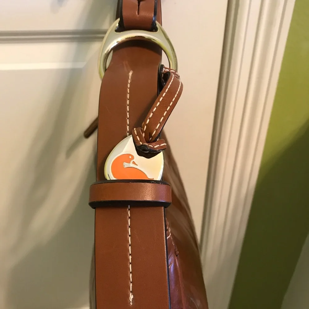 Dooney & Bourke Brown Leather Shoulder Bag - Picture 2 of 6